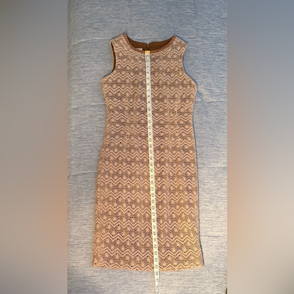 Anne Klein Sleeveless Lace Midi Dress - Tan